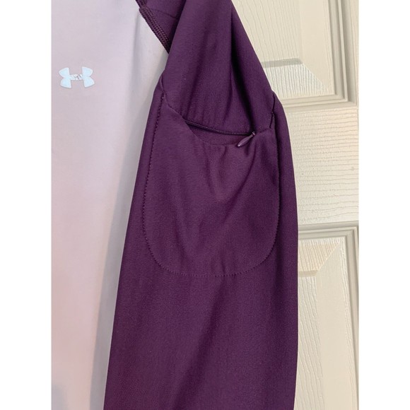 Under Armour Tech Graphic 1/4 Zip Long Sleeve hooded Running Top purple size L - Picture 4 of 11
